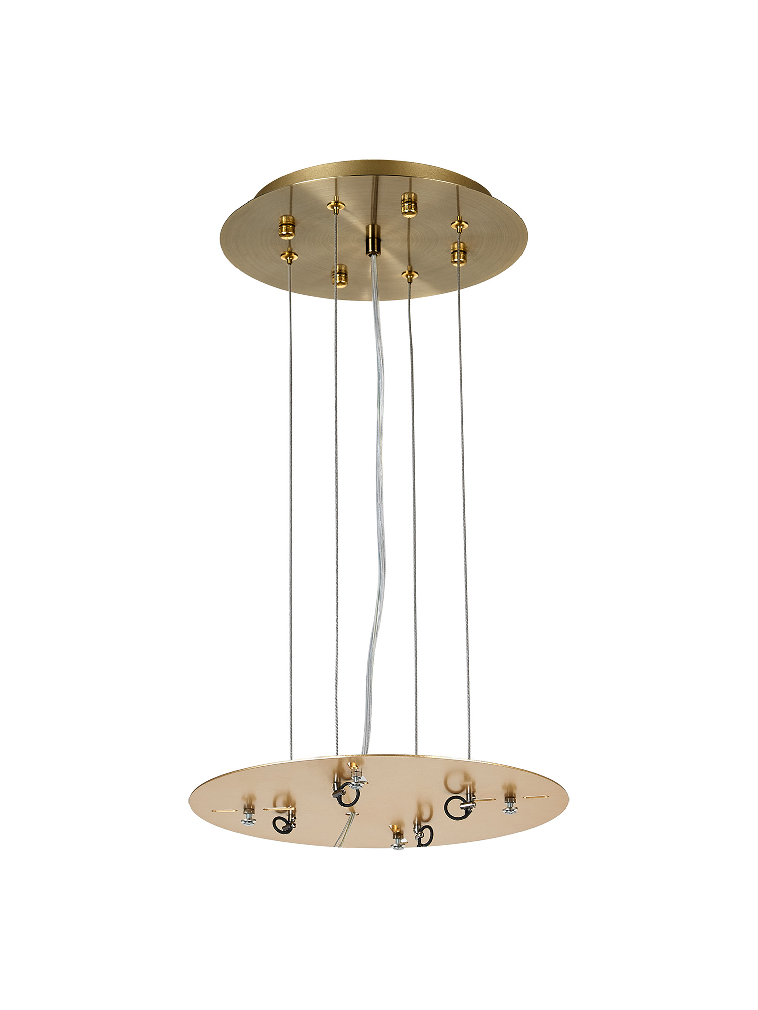 D0931AB  Lowan 290mm, 3m Suspension Plate c/w Power Cable To Lower Flush Fittings, Antique Brass Max Load 40kg (ONLY TESTED FOR OUR RANGE OF PRODUCTS)